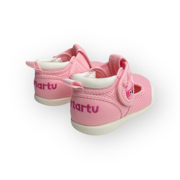 crtartu 𖠌 Mesh T Strap Cartoon Bunny Baby Walker Sandals 𖠌 Pink Toddler 6 6.5 - Picture 3 of 16